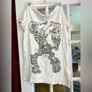 Loomstate White Graphic Short Sleeve Tee